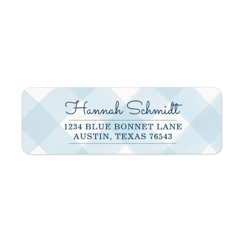 Country Gingham Label