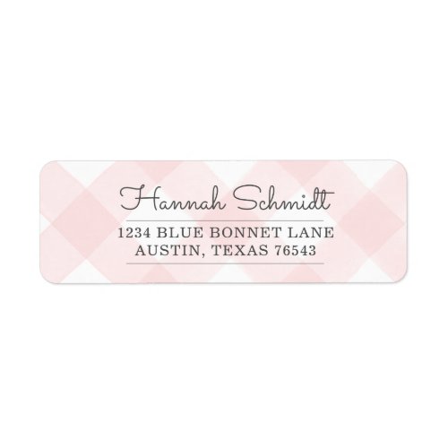 Country Gingham Label
