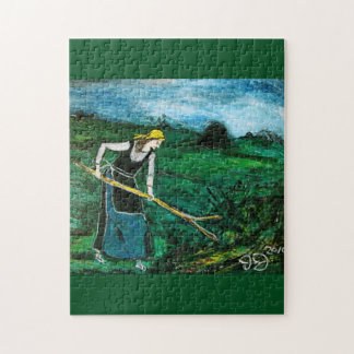 COUNTRY GIRL CONTENT JIGSAW PUZZLE