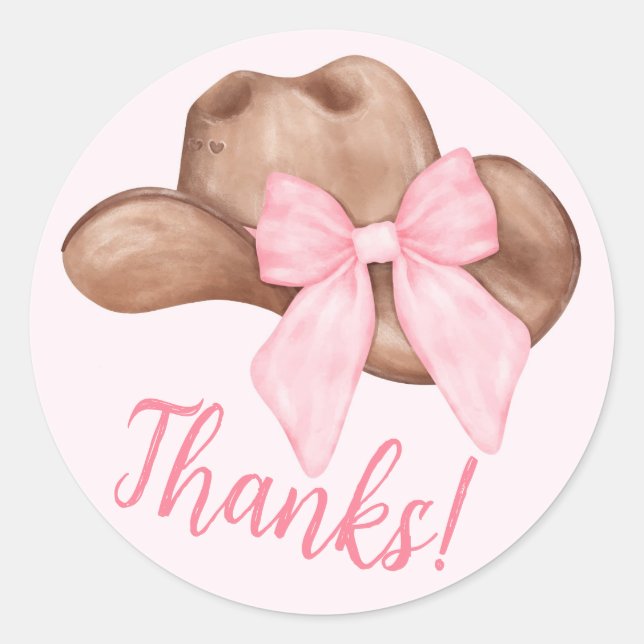 Country Girl Cowboy Boots n’ Hats Classic Round Sticker (Front)