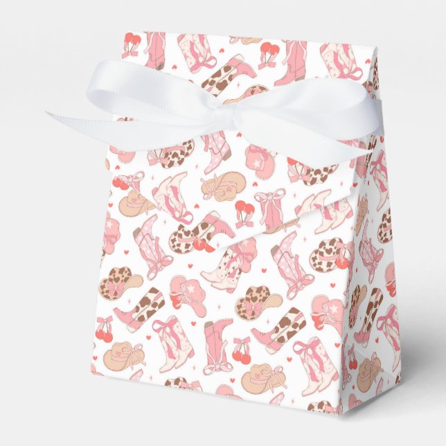 Country Girl Cowboy Boots n’ Hats Favor Boxes (Front Side)