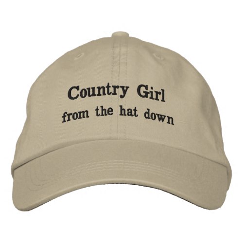 Country Girl Embroidered Baseball Cap