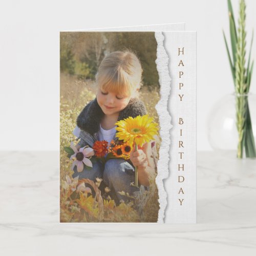 Country Girl with Birthday Sunflowers Card