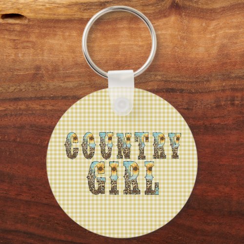  Country Girls Typography Keychain