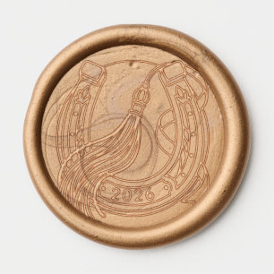 Country Glam Horseshoe and Tassel Graduation  Wax Seal Sticker