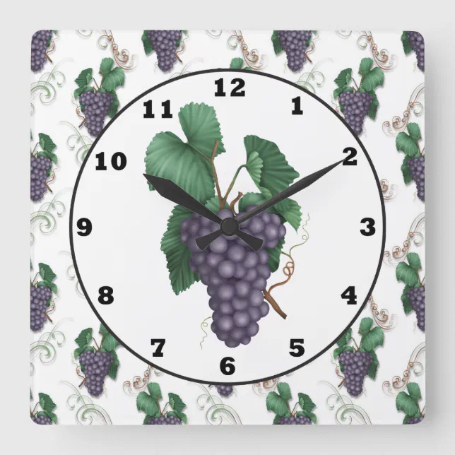 Country Grapes Kitchen Wall Clock Rc11bb124eb4b422f95aa7dc0ceb279d6 S0y4t 8byvr 644.webp