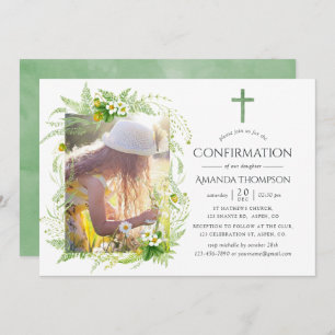 Country Greenery Confirmation Invitation