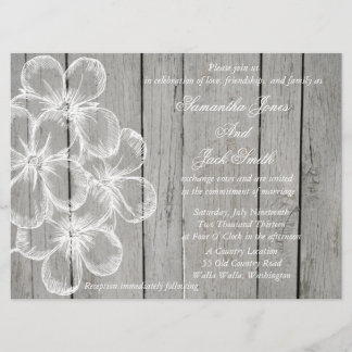 Country Grey Wedding Invitation