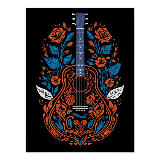 Country Guitar Art Poster (Front)