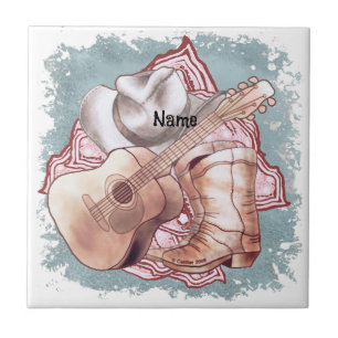 Country Guitar Ceramic Tile