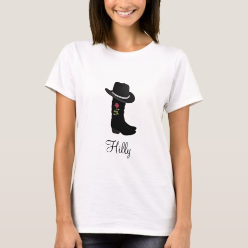 Country Hat  Boots T_Shirt