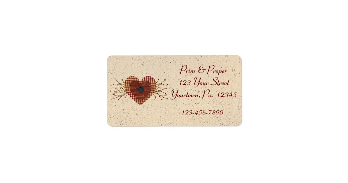 Country Heart Label | Zazzle