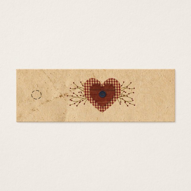 Country Heart Skinny Hang Tag (Front)