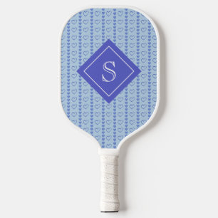 Country Heart Stripe Pattern Personalized Pickleball Paddle