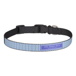 Country Heart Stripes Pattern Personalized Pet Collar