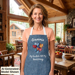 Country Heartstrings Personalized Grandmother Name Apron