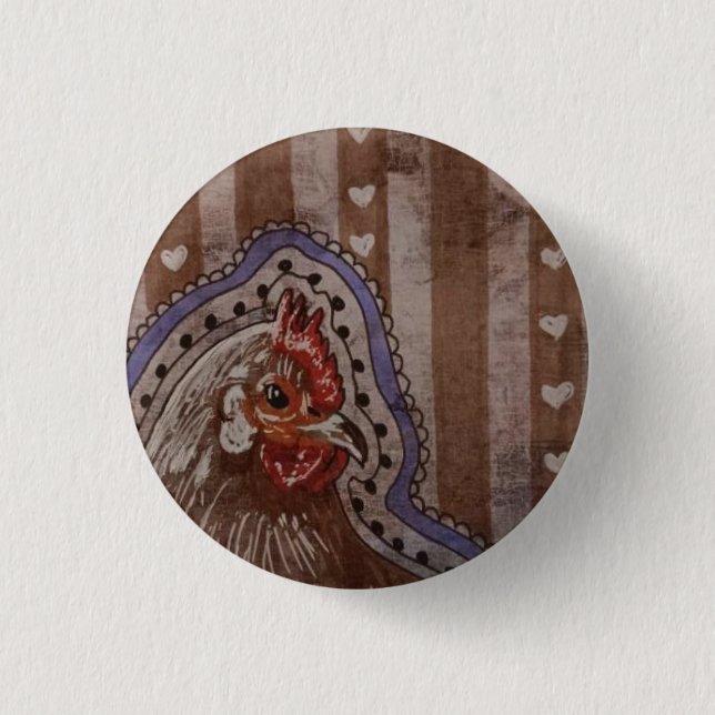Country Hen Button (Front)