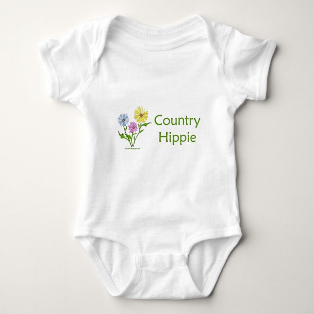 Country Hippie Baby Bodysuit (Front)