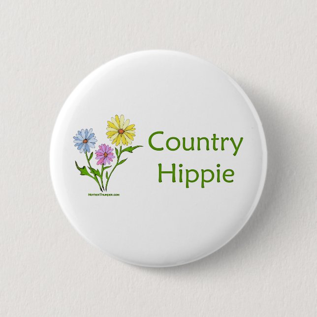 Country Hippie Button (Front)