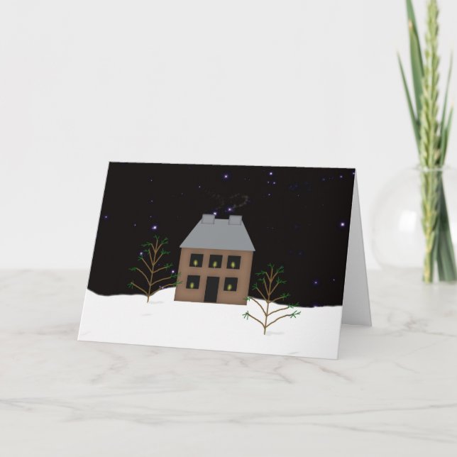 Country Home Large Font Christmas Card (Front)