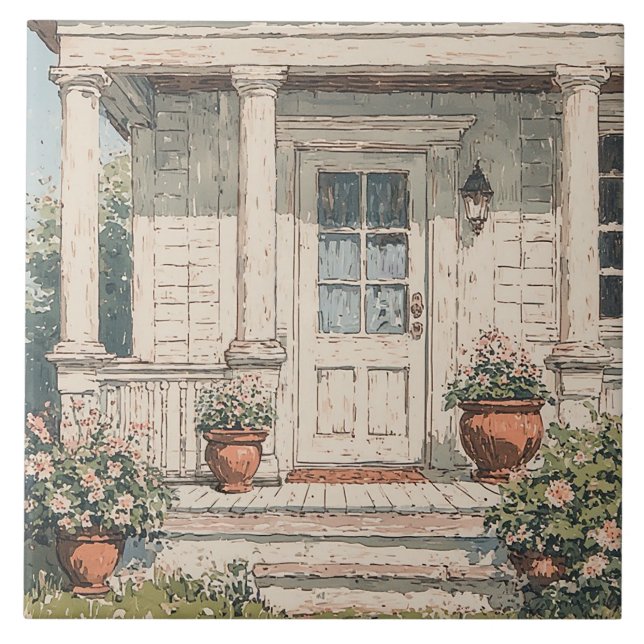 Country Home Porch Ceramic Tile (Front)