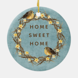 Country Home Wreath Customizable Ornament