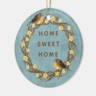 Country Home Wreath Ornament