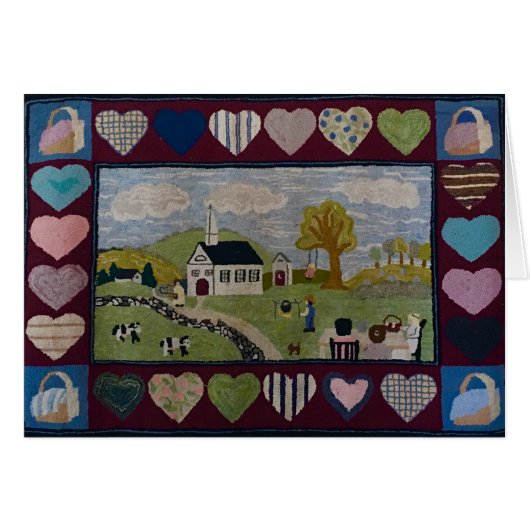 Country Hooked Rug Cards (Front Horizontal)