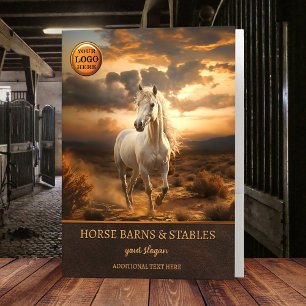 Country Horse Barn Stables Professional Pocket Folder