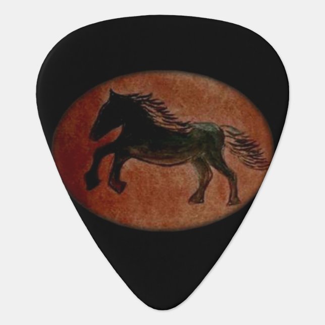 Country Horse Design Guitar Pick (Front)