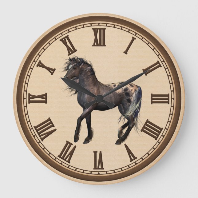 Country Horse home office wall clock (Front)