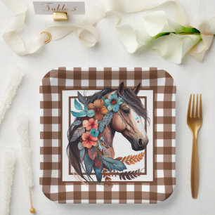 Country Horse Paper Plates
