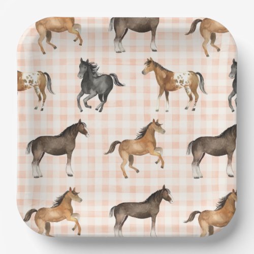 Country Horse Paper Plates