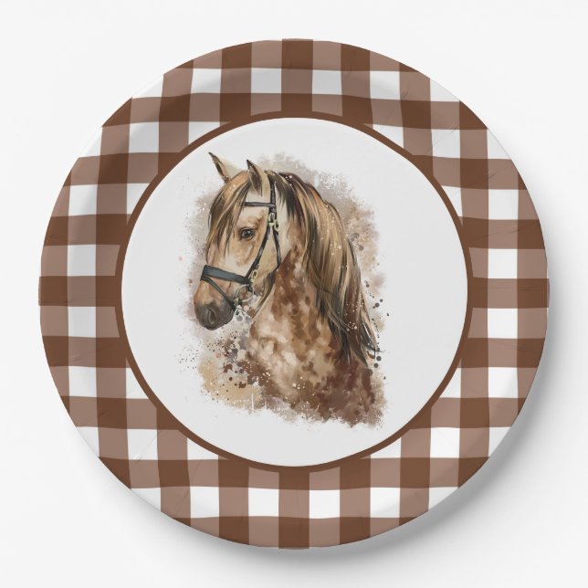 Country Horse Paper Plates (Front)