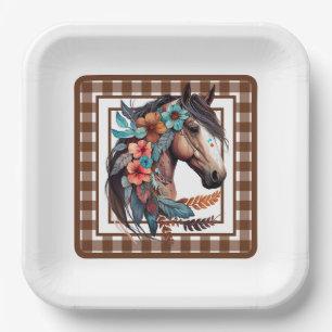 Country Horse Paper Plates