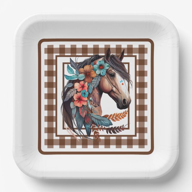 Country Horse Paper Plates (Front)