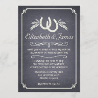 Country Horseshoe Wedding Invitations