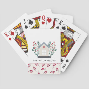 Country House and Berries Family Name  Poker Cards