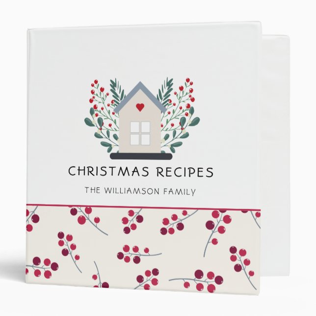 Country House Berries Family Name Recipe Binder  (Front/Inside)