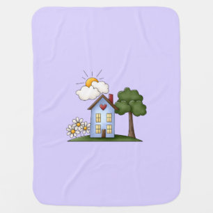 Country House Lavender Unisex Swaddle Blanket