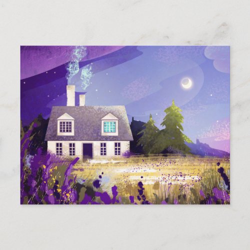 Country House with a chimney Postcard