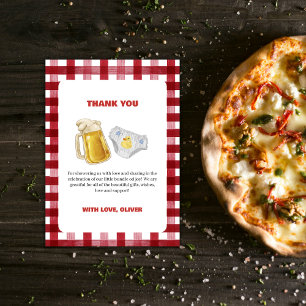 Country Huggies Chuggies Beer Diaper Baby Shower  Thank You Card