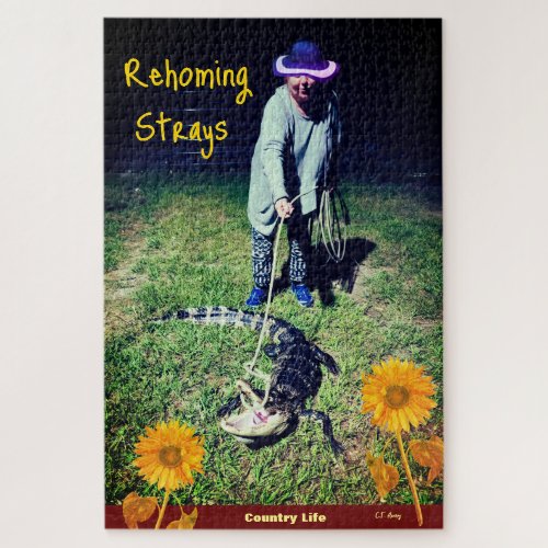 Country Humor __ Rehoming Strays Jigsaw Puzzle