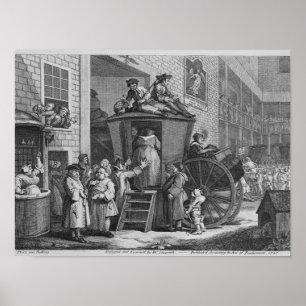 Country Inn Yard, 1747 Poster