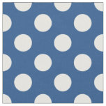Country Inspired Blue and White Polka Dot Pattern Fabric