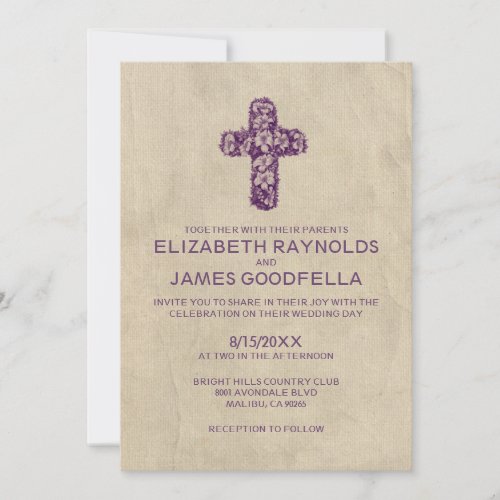 Country Iron Cross Wedding Invitations