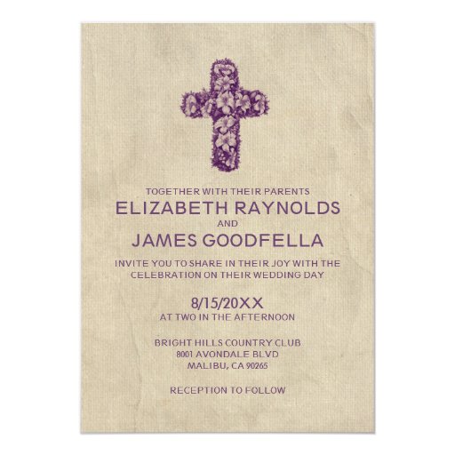 Cross Wedding Invitations 3