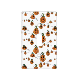 Country Jack-o-lantern Pumpkin Light Switch Cover