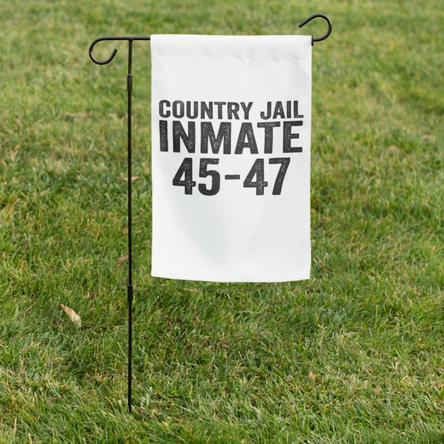 Country Jail Inmate 47th Funny Halloween President Garden Flag (In SItu)