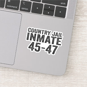 Country Jail Inmate 47th Funny Halloween President Sticker
